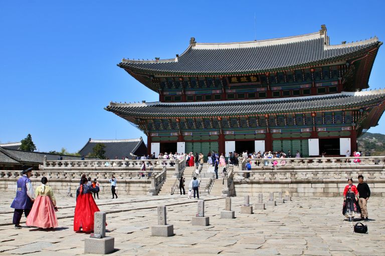 Palacio Gyeongbokgung en Seúl, Corea del Sur