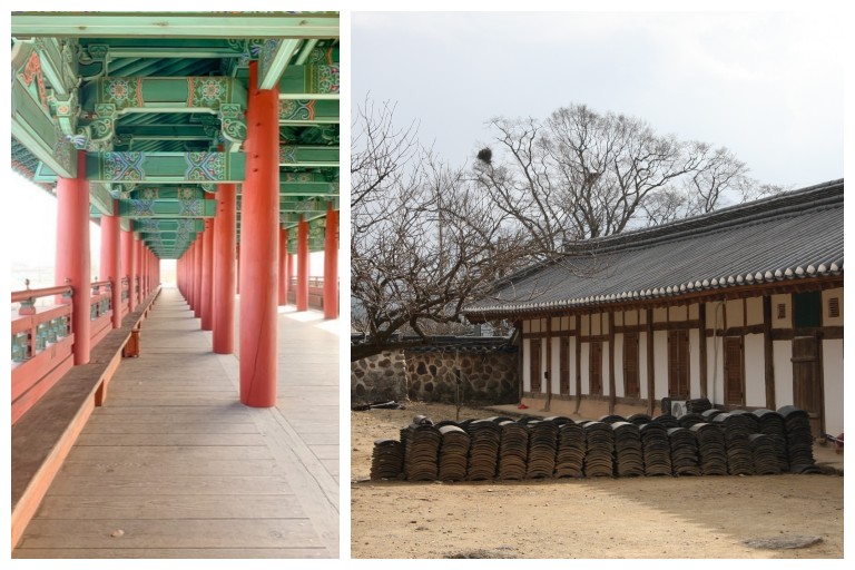 Traditional Village y Puente Woljeonggyo en Gyeongju, Corea del Sur