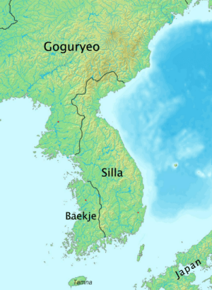 Mapa de los tres reinos de Corea